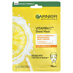 Hydratačná textilné maska pre rozjasnenie pleti s vitamínom C Skin Natura l s 28 g