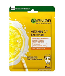 Hidratáló textilmaszk a bőr ragyogása érdekében C-vitaminnal  Skin Naturals 28 g