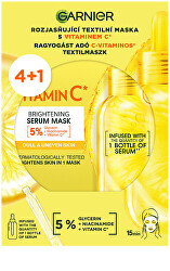 Sada rozjasňujících textilních masek s vitaminem C 4+1 ks