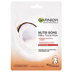 Textilní pleťová maska s kokosovým mlékem pro suchou pleť Skin Naturals (Milky Tissue Mask) 28 g