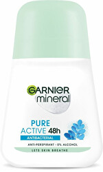 Mineral Antitranspirant Roll-On 48H pur Active 50 ml