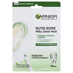 Textilní pleťová maska s mandlovým mlékem pro suchou a citlivou pleť Skin Naturals (Milky Tissue Mask) 28 g