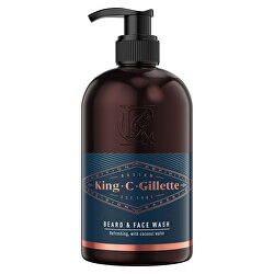 Șampon pentru barbă și față King (Beard & Face Wash) 350 ml