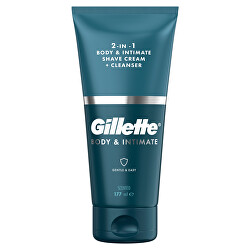 Mycí emulze a přípravek na holení 2v1 Body & Intimate (Body & Intimate Shave Cream + Cleanser) 177 ml