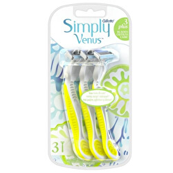 Jednorázová holítka Simply Venus 3 Plus Yellow 3 ks