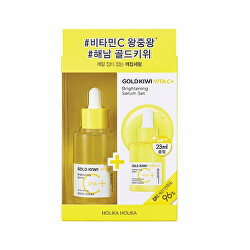 Set cadou hidratant și iluminator pentru ingrijirea pielii Gold Kiwi Vita C+ Brightening Serum Set special Edition