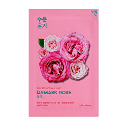 Zvláčňující plátýnková maska s výtažkem z damašské růže Damask Rose (Pure Essence Mask Sheet) 20 ml