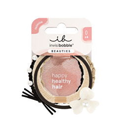 Gumička do vlasů Beauties Flower Pearl 4 ks