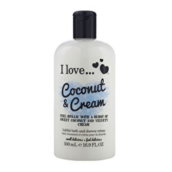 Krémtusfürdő és habfürdő kókusz és édes krém illattal (Coconut & Cream Bubble Bath And Shower Creme) 500 ml