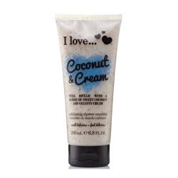 Přírodní sprchový peeling s vůní kokosu a sametového krému (Coconut & Cream Exfoliating Shower Smoothie) 200 ml