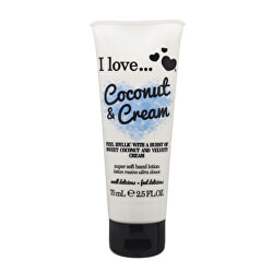 Vyživující krém na ruce s vůní kokosu a sametového krému (Coconut & Cream Super Soft Hand Lotion) 75 ml
