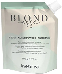 Zelený odbarvovací pudr na vlasy Blondesse (Reduct Color Powder - Antibrass) 500 g