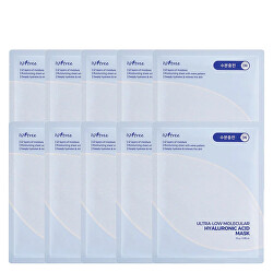 Sada hydratačních textilních masek Ultra-Low Molecular Hyaluronic Acid 10 x 25 g