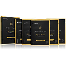 Sada čisticích plátýnkových masek s Jeju medem a AHA, BHA komplexem Korean Heritage 5 × 25 g