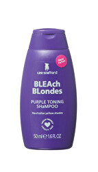 Șampon care neutralizează tonurile galbene Bleach Blonde(Purple Toning Shampoo {{Mini 50 ml