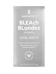 Tratament pentru păr blond Bleach Blondes Ice White (Cool Shots) 4 x 15 ml
