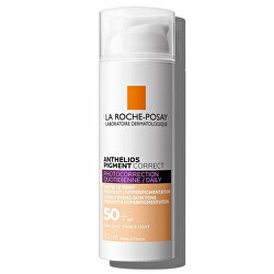 Fénykorrekciós nappali színezett krém hiperpigmentacin ellen Light SPF 50+ Anthelios Pigment Correct 50 ml