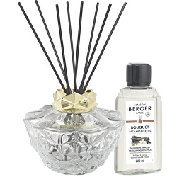 Set regalo diffusore di aromi Kali trasparente + ricarica Magnificent Vanilla 200 ml