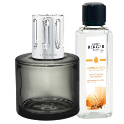 Set regalo lampada catalitica Aroma Energy grigio + ricarica Tonico fresco 250 ml