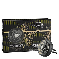 Odorizant pentru mașină Kali negru cu reumplere Vanilie magnifică Vanilla Magnificence (Car Diffuser)