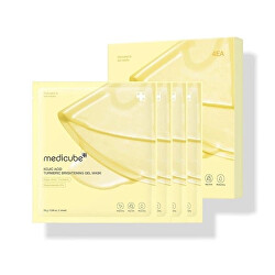 Sada gelových pleťových masek proti pigmentovým skvrnám Kojic Acid (Turmeric Brightening Gel Mask) 4 x 28 g