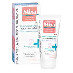 Cremă hidratantă 2in1 cu efect de curățare zilnică pentru eliminarea impurităților Sensitive Skin Expert (Anti-Imperfection Moisturizing Cream) 50 ml