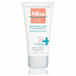 Cremă hidratantă 2in1 cu efect de curățare zilnică pentru eliminarea impurităților Sensitive Skin Expert (Anti-Imperfection Moisturizing Cream) 50 ml
