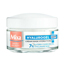 Crema da notte per pelli sensibili con la tendenza a secchezza Hyalurogel (Hydrating Cream-Mask Overnight Recovery) 50 ml