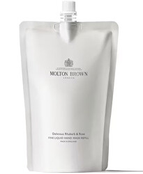 Náhradní náplň pro tekuté mýdlo na ruce Delicious Rhubarb & Rose (Fine Liquid Hand Wash Refill) 400 ml