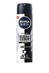 Spray antiperspirant pentru barbati invizibile pentru Black & White Putere 150 ml