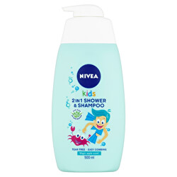 Gel de duș pentru copii și șampon 2 în 1 cu miros de mere (2 in1 Shower & Shampoo) 500 ml