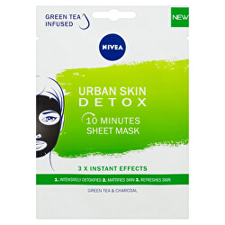 DetoxMască textilă cu efect de detoxifiere, de 10 minute  Urban Skin (10 Minutes Sheet Mask) 1 bucată