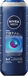 Relaxační sprchový gel Men Total Relax (Body, Face & Hair Shower Gel) 500 ml