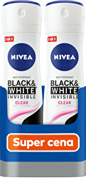 Izzadásgátló spray Black & White Invisible Clear 2 x 150 ml