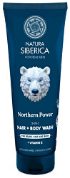 Mycí gel na vlasy, tělo a vousy 3v1 Northern Power (Hair + Body Wash) 200 ml
