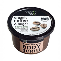 Kávový telový peeling Organic ( Coffee & Sugar Body Scrub) 250 ml