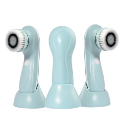 Spazzola rotante detergente per il viso 3in1 celeste (Face Electronic Facial Cleansing Brush)