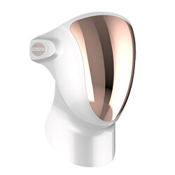 Profesionální ošetřující LED maska na obličej a krk s nabíjecí stanicí (White, Gold)