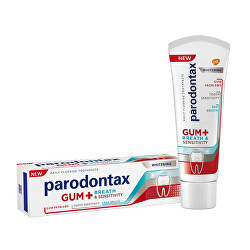 Bieliaca zubná pasta na problémy s ďasnami, dychom a citlivosťou zubov Gum and Sensitiv e Whitening 75 ml