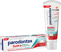 Bělicí zubní pasta na problémy s dásněmi, dechem a citlivostí zubů Gum and Sensitive Whitening 75 ml