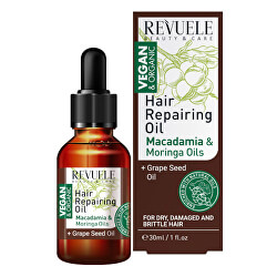 Olej s výtažky z makadamie a moringy Beauty & Care (Hair Repairing Oil) 30 ml