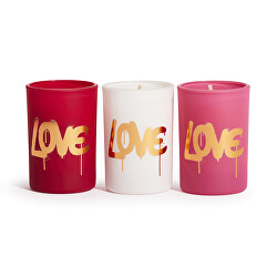 Sada vonných svíček Love Collection Love Is In The Air Mini Candle Gift Set 3 x 40 g