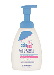 Schiuma detergente per bambini per viso e corpo Baby (Face & Body Wash Foam) 400 ml