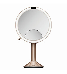 Specchio cosmetico con controllo touch dell'intensità di luce Rose Gold Sensor Trio
