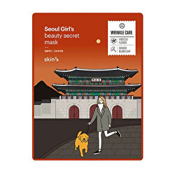 Plátýnková maska proti vráskám Seoul Girl`s Beauty Secret Mask (Wrinkle Care Mask) 20 g