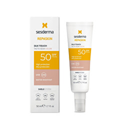 Tónovaný opalovací krém na obličej SPF 50 Repaskin Silk Touch Color (Tinted Facial Sunscreen) 50 ml