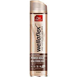 Lak na vlasy s mega silnou fixací Wellaflex Power Hold (Hairspray) 250 ml