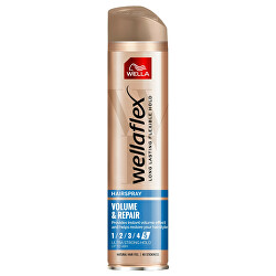 Fixativ cu fixare ultra puternică pentru volumul părului Wellaflex (Volume & reparație Hairspray) 250 ml