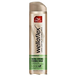 Hajlakk ultra erős rögzítéssel Wellaflex Flexible Ultra Strong (Hairspray) 250 ml