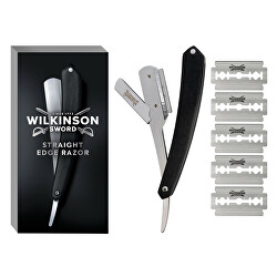 Břitva Cut Throat + náhradní žiletky Double Edge Blades 5 ks